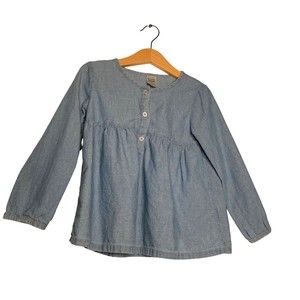 Carters Blue Chambray Shirt Dress Size 4